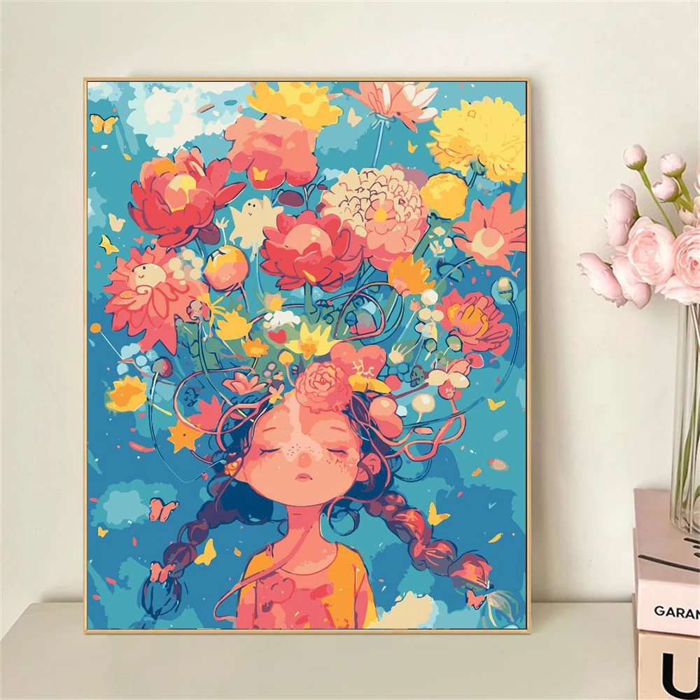 1pc frameless Paint by Numbers For Adult Kit The Girl With The Wreath DIY Dropshipping acrylic Oil Painting Canvas by Number Hom
1pc frameless Paint by Numbers For Adult Kit The Girl With The Wreath DIY Dropshipping acrylic Oil Painting Canvas by Number Hom