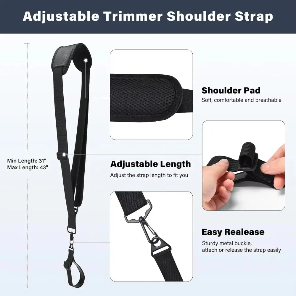 Stainless Steel Trimmer Grip Heavy-Duty Non-slip Grip Lawn Mower Handle Grip Adjustable Shoulder Strap Ergonomic
Stainless Steel Trimmer Grip Heavy-Duty Non-slip Grip Lawn Mower Handle Grip Adjustable Shoulder Strap Ergonomic