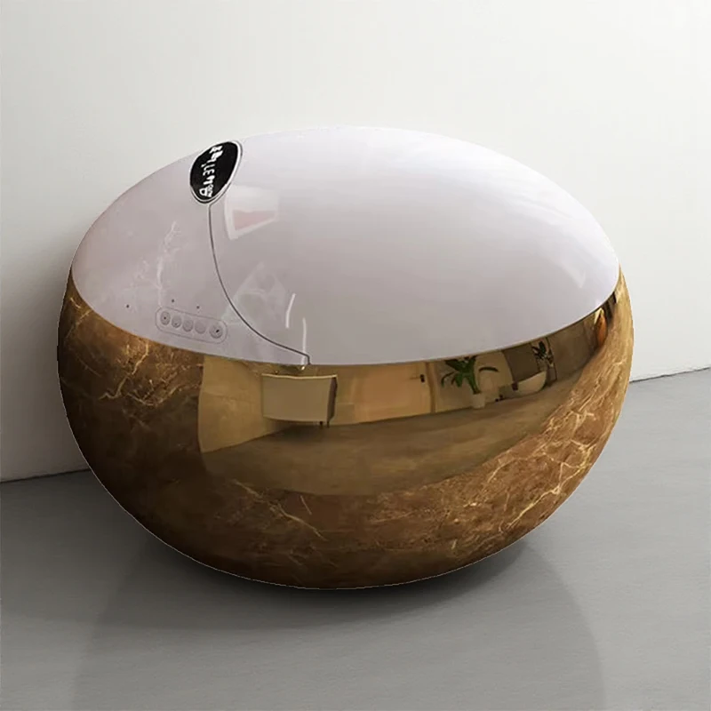 tank Less Round Egg Shape Intelligent Automatic Sensor Flushing Gold Color Smart Toilet New Design Electric One Piece
tank Less Round Egg Shape Intelligent Automatic Sensor Flushing Gold Color Smart Toilet New Design Electric One Piece