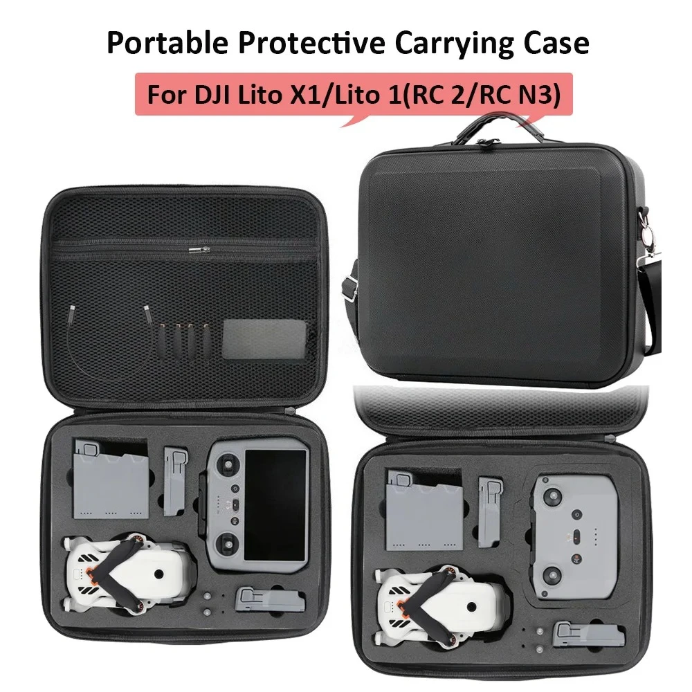 PU Leather Waterproof Protective Handbag Integrated Storage Box For DJI Lito X1/Lito 1 RC 2/RC N3 Shoulder Bag Drone Accessories
PU Leather Waterproof Protective Handbag Integrated Storage Box For DJI Lito X1/Lito 1 RC 2/RC N3 Shoulder Bag Drone Accessories