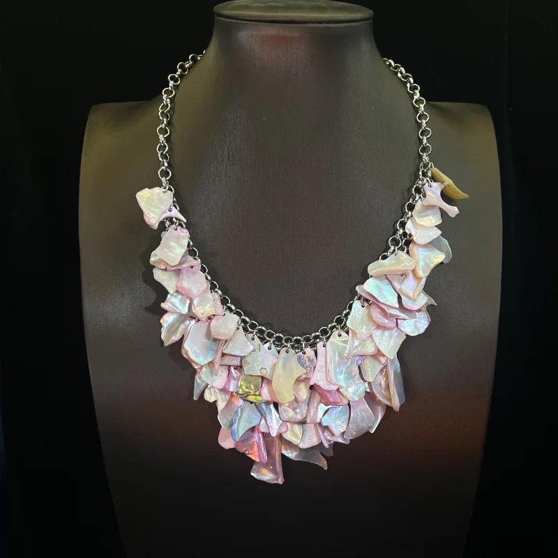 Nature pink Seashell Vintage Leaft Handmade Versatile chain necklace women's jewelry party wedding
Nature pink Seashell Vintage Leaft Handmade Versatile chain necklace women's jewelry party wedding
