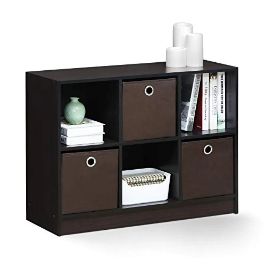 BASIC Book Shelf, Bookshelf Open Shelf, 3 x 2 Bookcase with Storage Bins, Closed Back, Horizontal, 11.9 x 31.6 x 23.6, for Livi
BASIC Book Shelf, Bookshelf Open Shelf, 3 x 2 Bookcase with Storage Bins, Closed Back, Horizontal, 11.9 x 31.6 x 23.6, for Livi