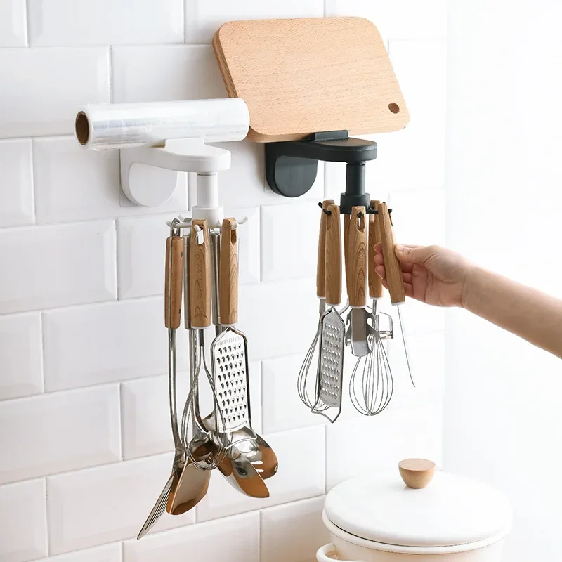 Rotating Hook 360° Swivel Drill-Free Wall Mounted Kitchen Organizer for Utensils Spatula Spoon Sturdy Space-Saving Storage Rack
Rotating Hook 360° Swivel Drill-Free Wall Mounted Kitchen Organizer for Utensils Spatula Spoon Sturdy Space-Saving Storage Rack