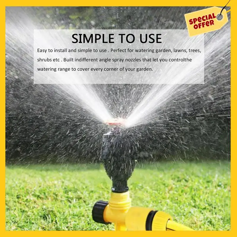 Automatic 360 Degree Rotation Lawn Sprinklers For Yard, Large Area Coverage, Lawn & Garden Essential Durable Easy Install (5PC)
Automatic 360 Degree Rotation Lawn Sprinklers For Yard, Large Area Coverage, Lawn & Garden Essential Durable Easy Install (5PC)