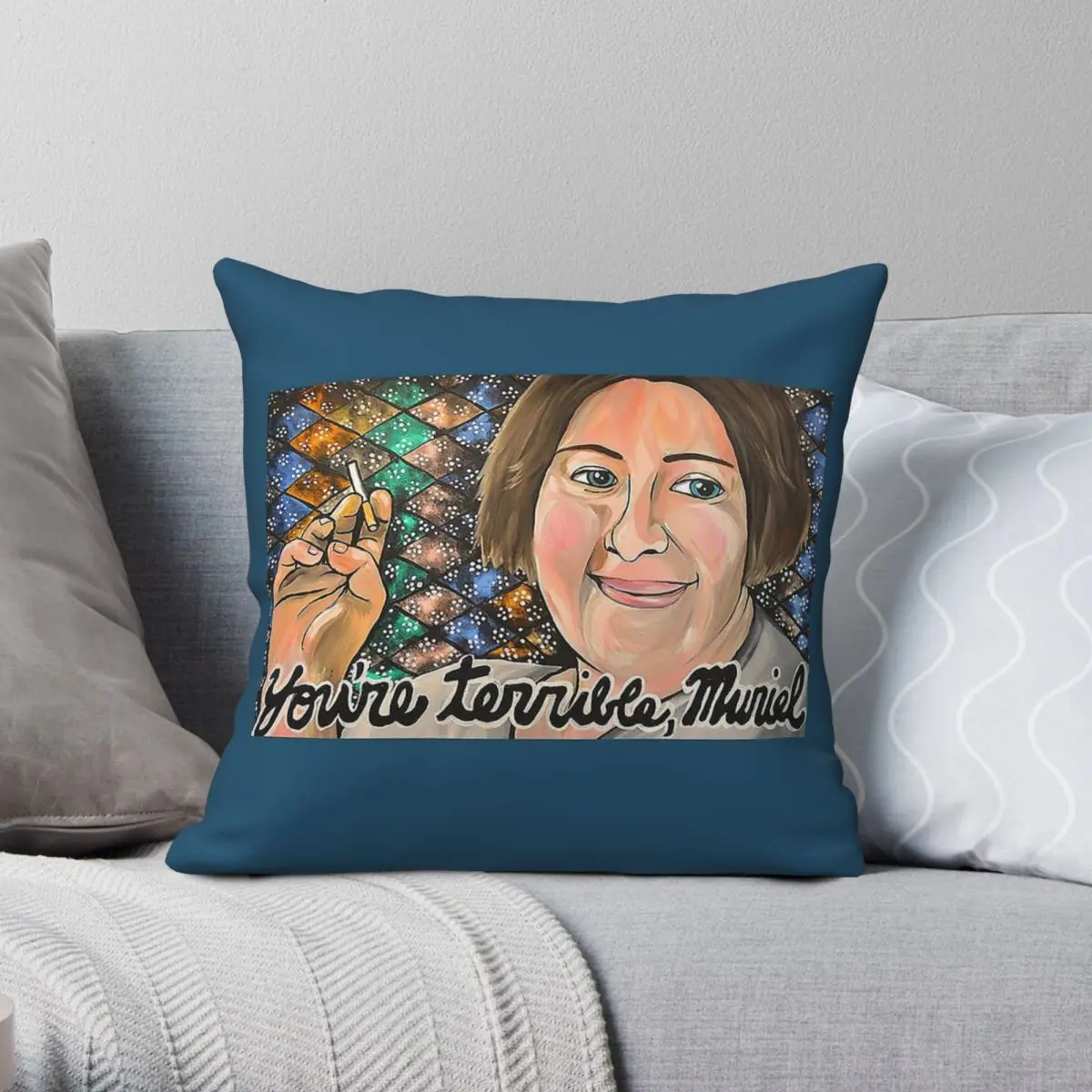 Muriel's Wedding You're Terrible Muriel Square Pillowcase Polyester Linen Velvet Creative Zip Decorative Sofa Cushion Cover
Muriel's Wedding You're Terrible Muriel Square Pillowcase Polyester Linen Velvet Creative Zip Decorative Sofa Cushion Cover