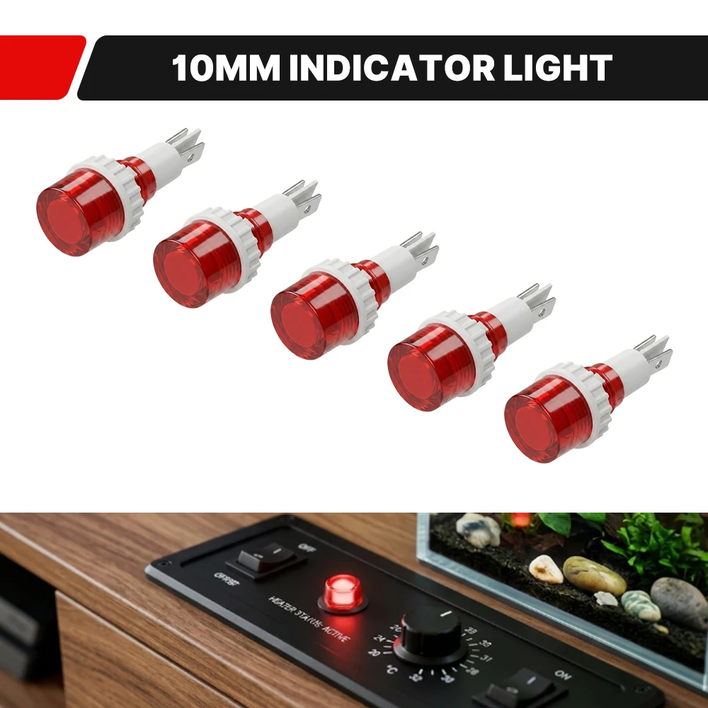 5Pcs 10mm LED Indicator Light 12V 24V 110V 220V 2PIN Non Polarized Pilot Signal Lamp Red Green Yellow Blue White
5Pcs 10mm LED Indicator Light 12V 24V 110V 220V 2PIN Non Polarized Pilot Signal Lamp Red Green Yellow Blue White