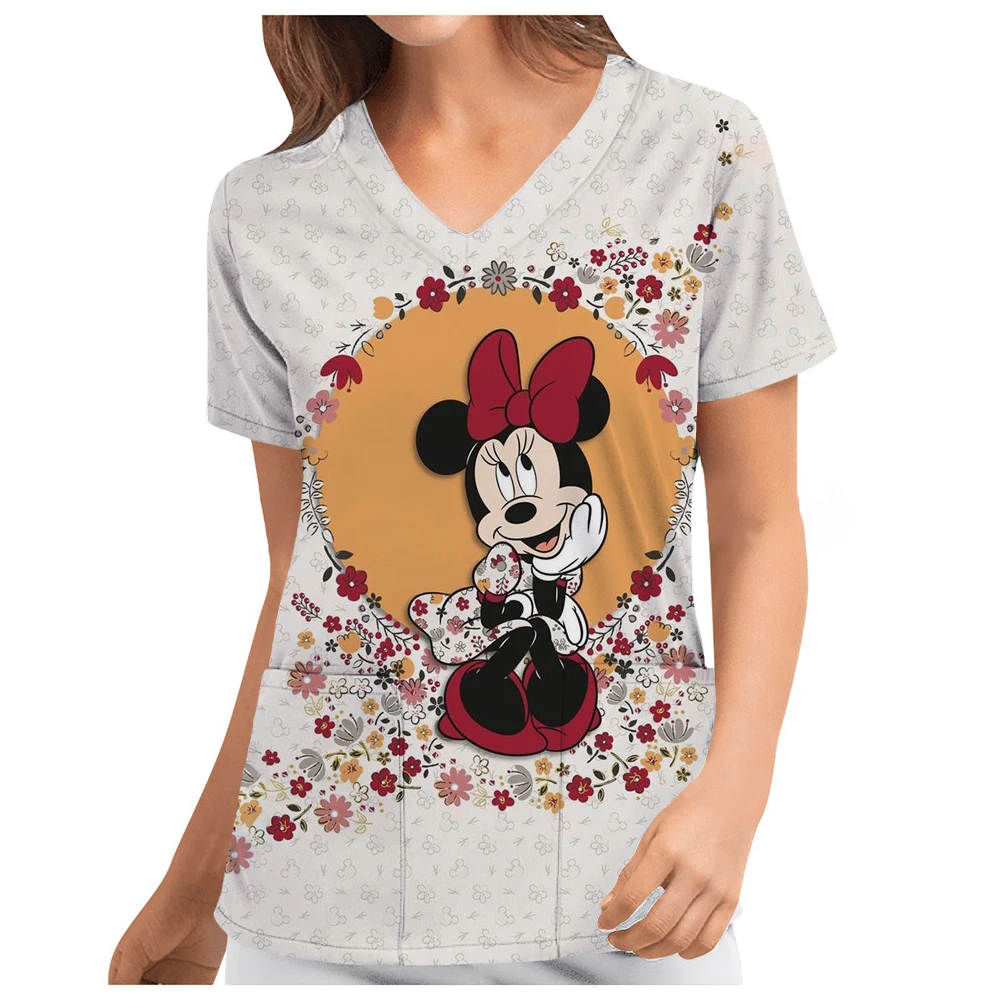 Disney Minnie and Mickey Mouse prints hand wash clothes, women's skin management work clothes, nurse and surgeon isolation Top
Disney Minnie and Mickey Mouse prints hand wash clothes, women's skin management work clothes, nurse and surgeon isolation Top