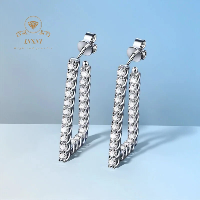 Серьги-гвоздики с муассанитом 1.84 карата, U-образные, из стерлингового серебра S925, роскошные женские украшения, сертифицированный подарок, бесплатная доставка, гипоаллергенные
Серьги-гвоздики с муассанитом 1.84 карата, U-образные, из стерлингового серебра S925, роскошные женские украшения, сертифицированный подарок, бесплатная доставка, гипоаллергенные