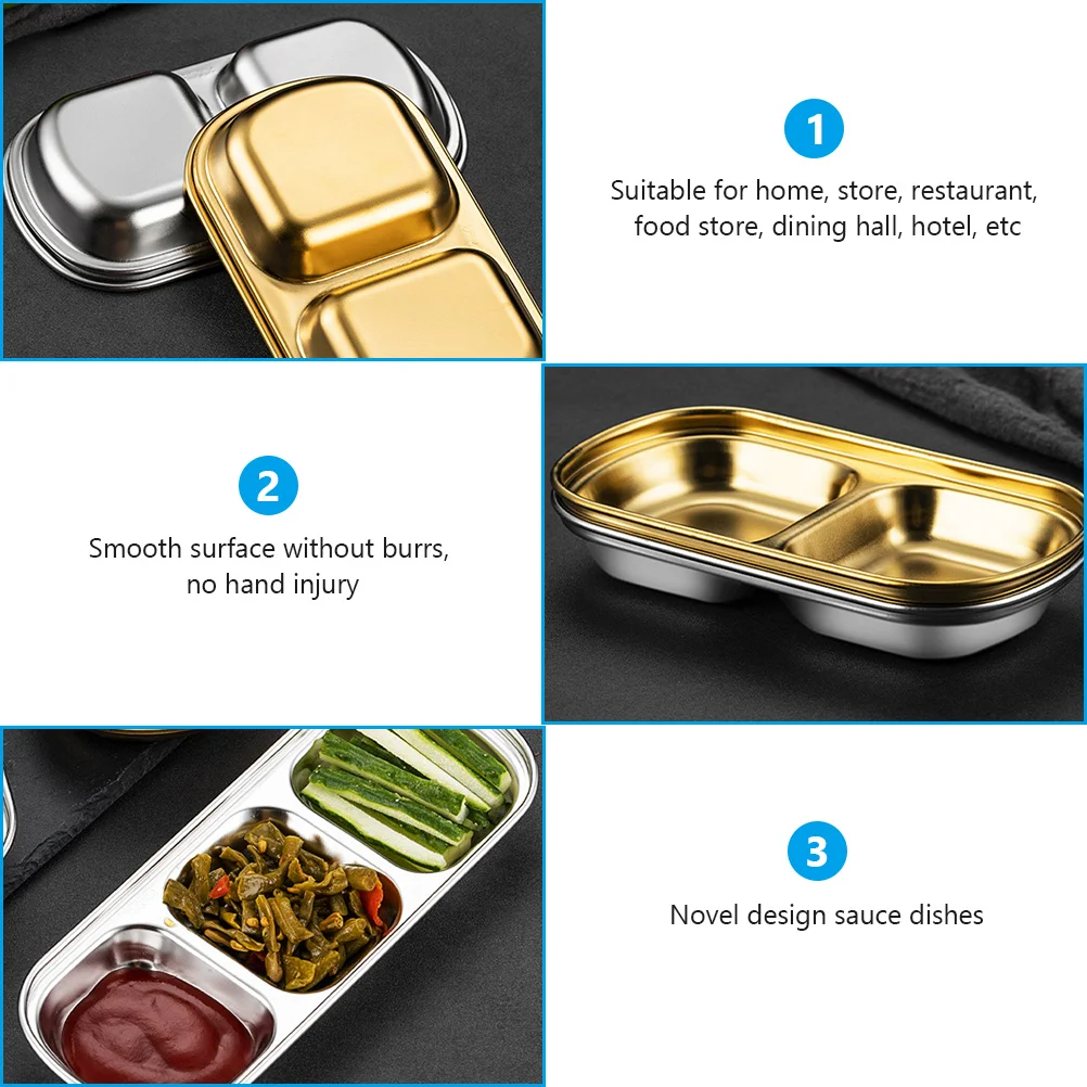 3Pcs Stainless Steel Seasoning Dishes Premium Food-Grade Condiment Saucers for Oil Vinegar Sugar Dipping Tableware
3Pcs Stainless Steel Seasoning Dishes Premium Food-Grade Condiment Saucers for Oil Vinegar Sugar Dipping Tableware