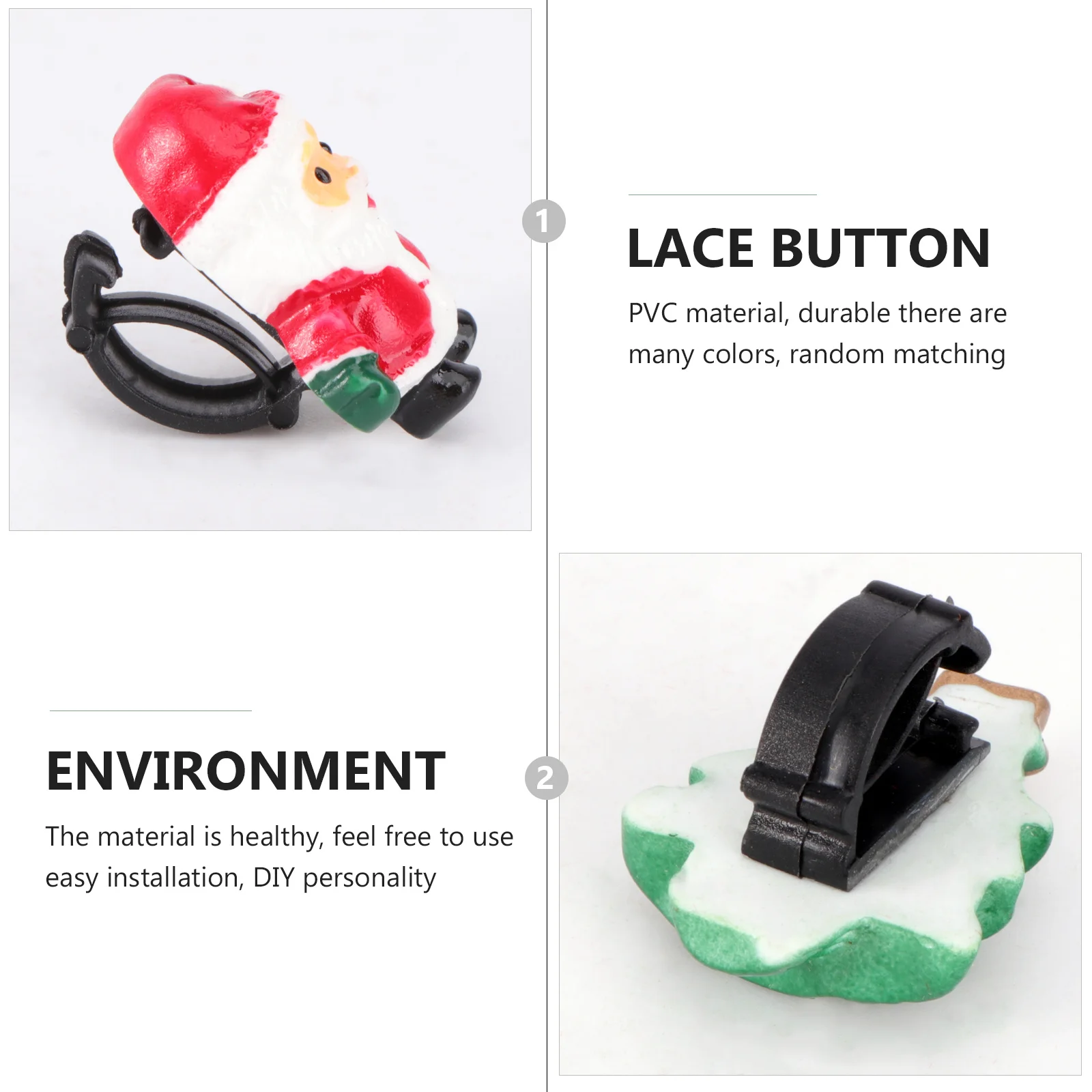 20Pcs Christmas Shoes Buckle Decor Cute Shoelace Adornment Holiday Party Decoration Cartoon Style Xmas Tree Santa Claus Design
20Pcs Christmas Shoes Buckle Decor Cute Shoelace Adornment Holiday Party Decoration Cartoon Style Xmas Tree Santa Claus Design