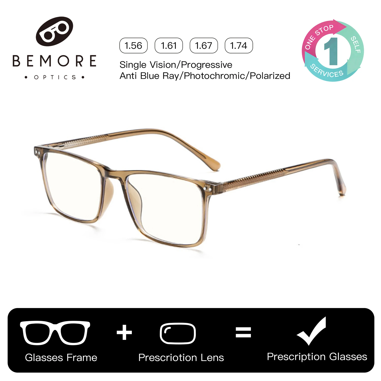 BEMORE Rectangle Acetate Clip on Prescription Glasses Women Polarized UV400 Magnetic Correction Sun Optical Eyeglasses
BEMORE Rectangle Acetate Clip on Prescription Glasses Women Polarized UV400 Magnetic Correction Sun Optical Eyeglasses
