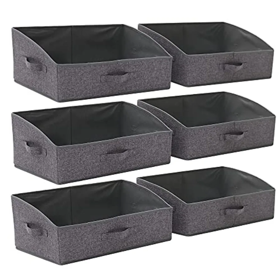 6 Pack Trapezoid Large Foldable Closet Storage Bins with Handle, Fabric Storage Organizer Cube Colth Containers Linen Box Shelf
6 Pack Trapezoid Large Foldable Closet Storage Bins with Handle, Fabric Storage Organizer Cube Colth Containers Linen Box Shelf