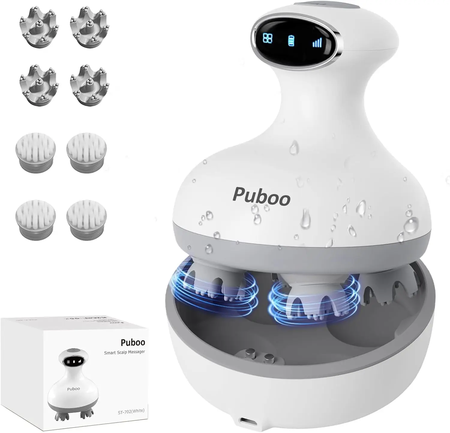 Electric Scalp Massager, Waterproof with 84 Nodes & 4 Heads for Hair Growth and Pet Relaxation
Electric Scalp Massager, Waterproof with 84 Nodes & 4 Heads for Hair Growth and Pet Relaxation