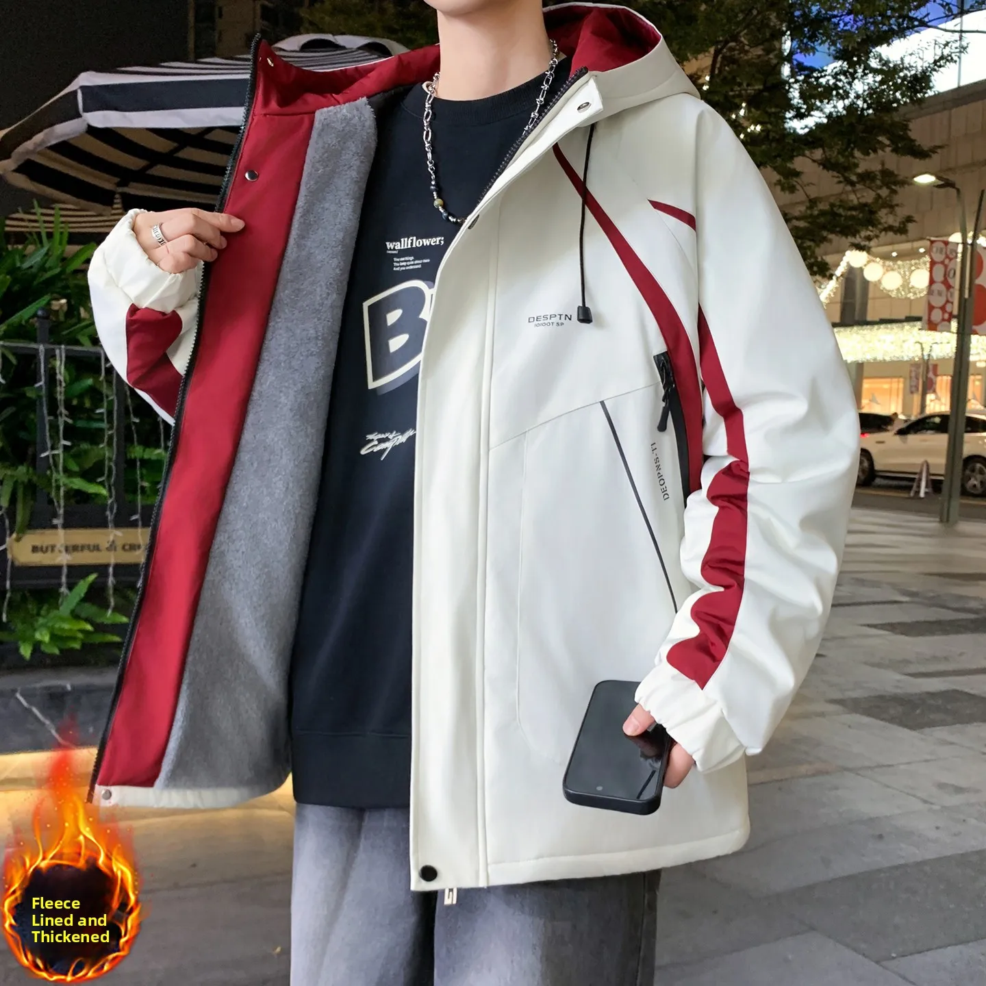 2025 Autumn Winter Thiened Men's Jaet Faionable Korean Sle Warm Fce Lined Cotton Clothes Stand Fit Long Sve
2025 Autumn Winter Thiened Men's Jaet Faionable Korean Sle Warm Fce Lined Cotton Clothes Stand Fit Long Sve
