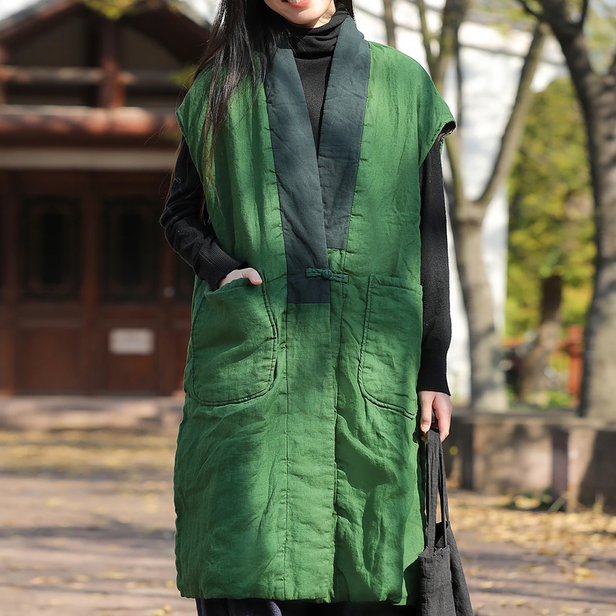 LZJN New Chinese Style Retro Printed Padded Waistcoat Mid Length Warm Cotton Vest Ethnic Style Linen Contrast Vest
LZJN New Chinese Style Retro Printed Padded Waistcoat Mid Length Warm Cotton Vest Ethnic Style Linen Contrast Vest