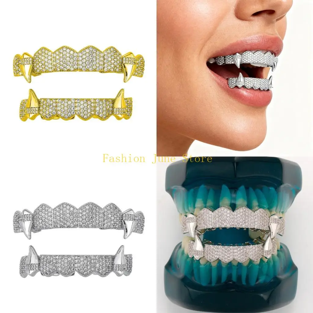 N5KA Vampires Teeth Set For Theme Parties Role Play Accessories Sturdy Copper Fangs Gold Silver Color Vampires Teeth Jewelry
N5KA Vampires Teeth Set For Theme Parties Role Play Accessories Sturdy Copper Fangs Gold Silver Color Vampires Teeth Jewelry