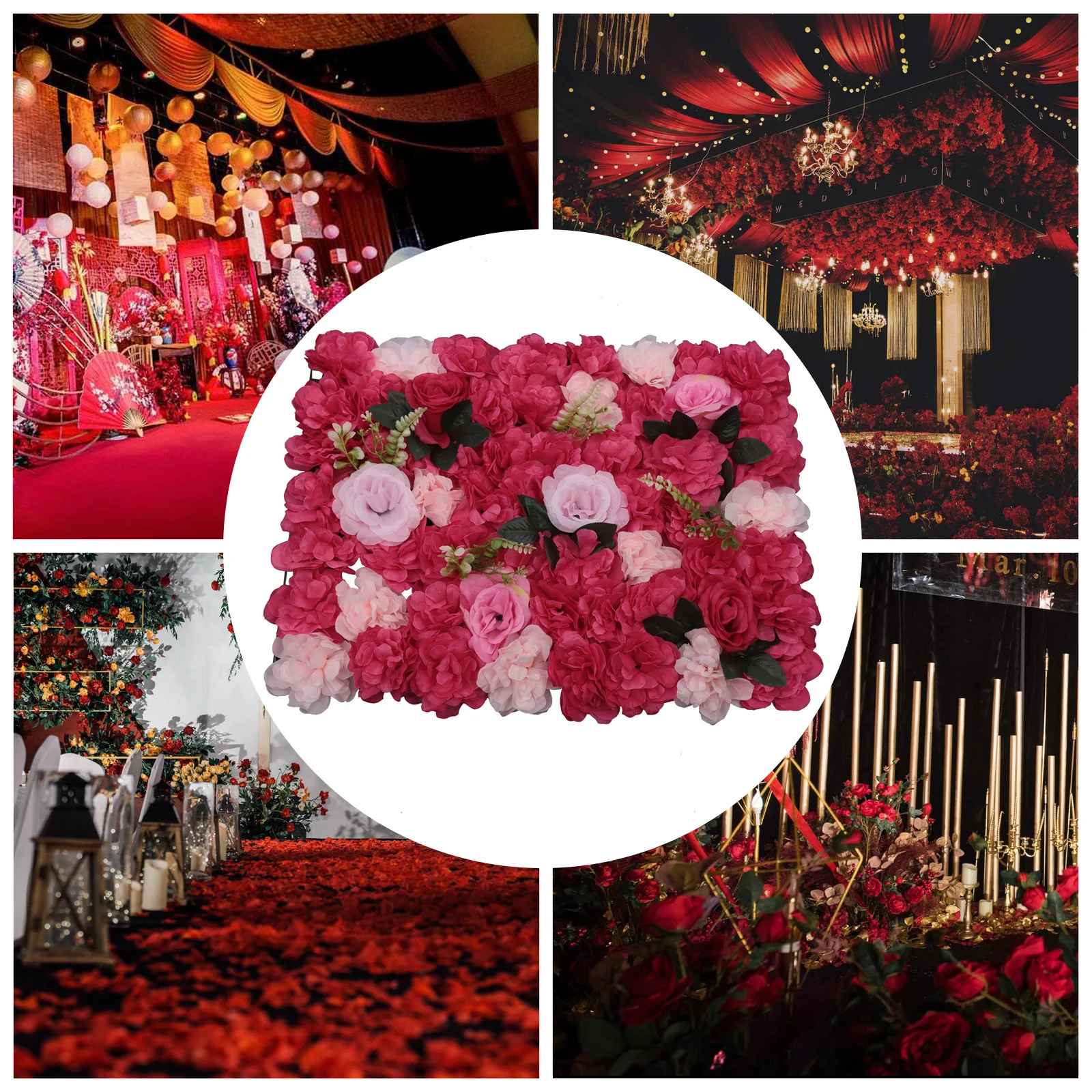 Silk Fabric, Plastic Flower Wall Panel, Artificial Floral Backdrop, Artificial Flower Panels
Silk Fabric, Plastic Flower Wall Panel, Artificial Floral Backdrop, Artificial Flower Panels