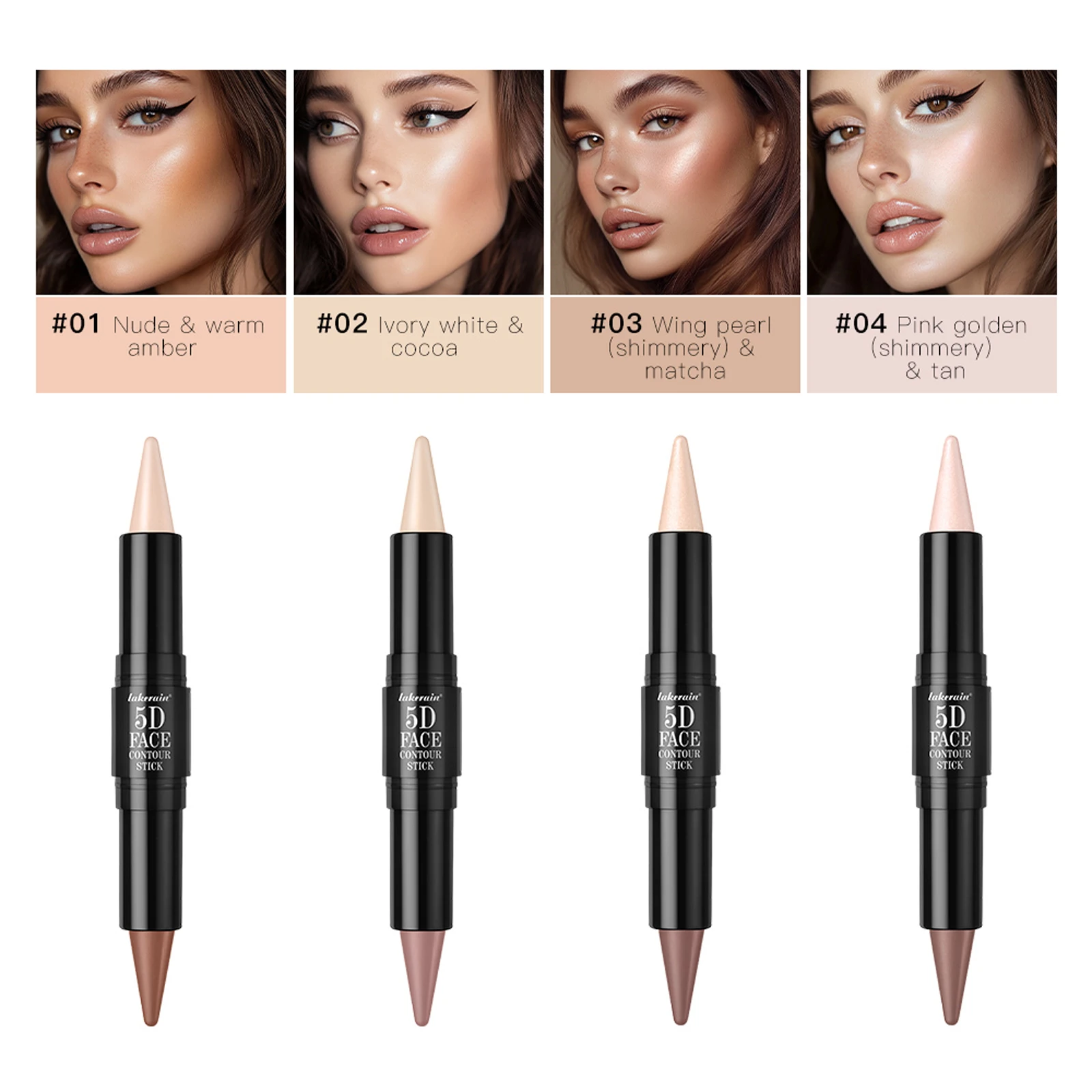 MLSMILE Dual-Ended Sharp Tip Contour Highlighter Waterproof And Sweatproof Long Lasting-Up Multi-Use Contour Stick Makup New
MLSMILE Dual-Ended Sharp Tip Contour Highlighter Waterproof And Sweatproof Long Lasting-Up Multi-Use Contour Stick Makup New