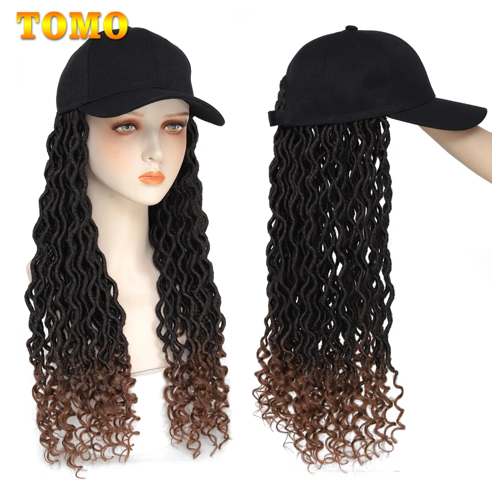 TOMO Baseball Cap Wig With Faux Locs Hair 20 Inch Synthetic Braids Hat Wig With Hair Attached Adjustable Baseball Hat For Girl
TOMO Baseball Cap Wig With Faux Locs Hair 20 Inch Synthetic Braids Hat Wig With Hair Attached Adjustable Baseball Hat For Girl