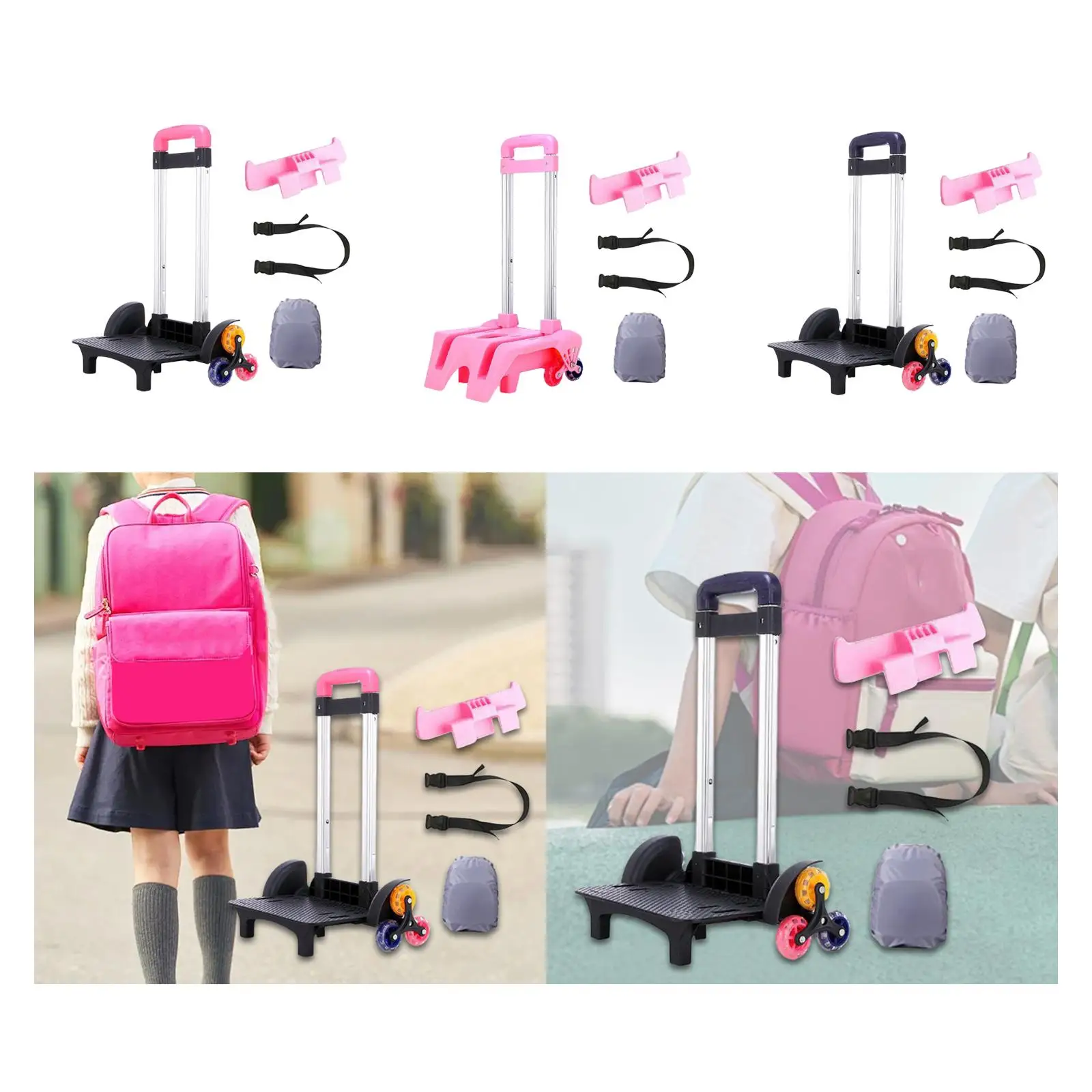 Backpack Trolley Compact Smoothly Luggage Cart for Bags Boxes Travel Luggage
Backpack Trolley Compact Smoothly Luggage Cart for Bags Boxes Travel Luggage