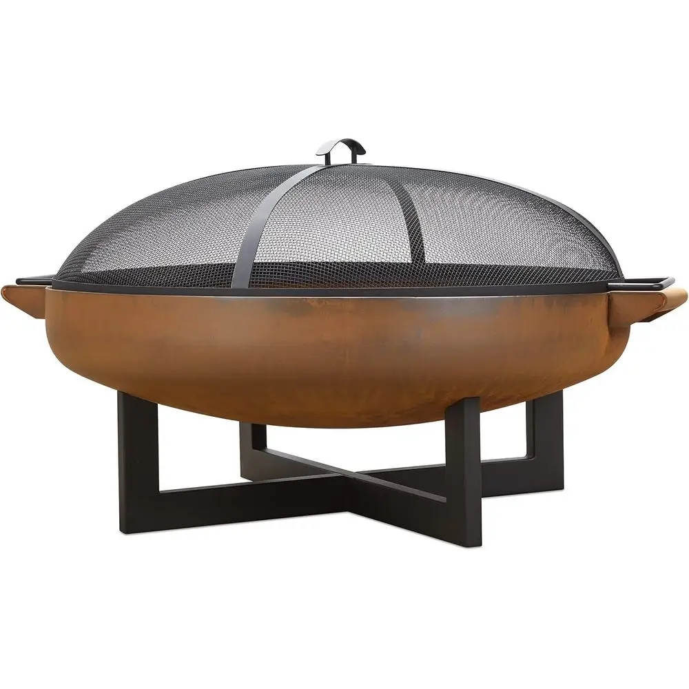 La Porte 37" Round Wood Burning ire Pit or Outdo, Rust with Spark Sn, Poker and Log Grate - Steel Wood Burning ire Bowl - Durabl
La Porte 37" Round Wood Burning ire Pit or Outdo, Rust with Spark Sn, Poker and Log Grate - Steel Wood Burning ire Bowl - Durabl
