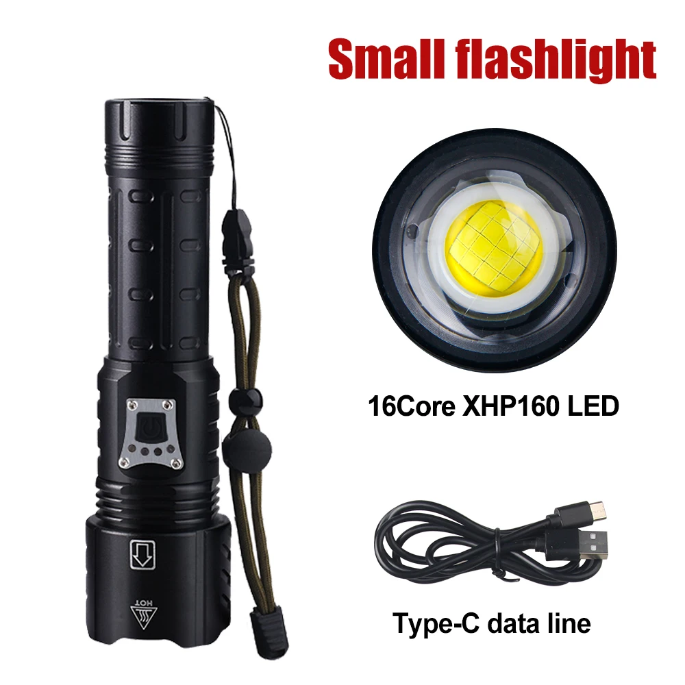 XHP160 Zoomable Tactical Flashlight USB Rechargeable with Electric Display Waterproof Outdoor Lantern Torch with 18650 Battery
XHP160 Zoomable Tactical Flashlight USB Rechargeable with Electric Display Waterproof Outdoor Lantern Torch with 18650 Battery