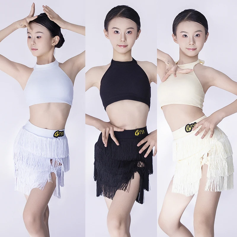 2025 Kids Latin Dance Clothes Girls Sleeveless Tops Fringe Skirt Cha Cha Rumba Samba Dance Practice Performance Suit DNV23632
2025 Kids Latin Dance Clothes Girls Sleeveless Tops Fringe Skirt Cha Cha Rumba Samba Dance Practice Performance Suit DNV23632