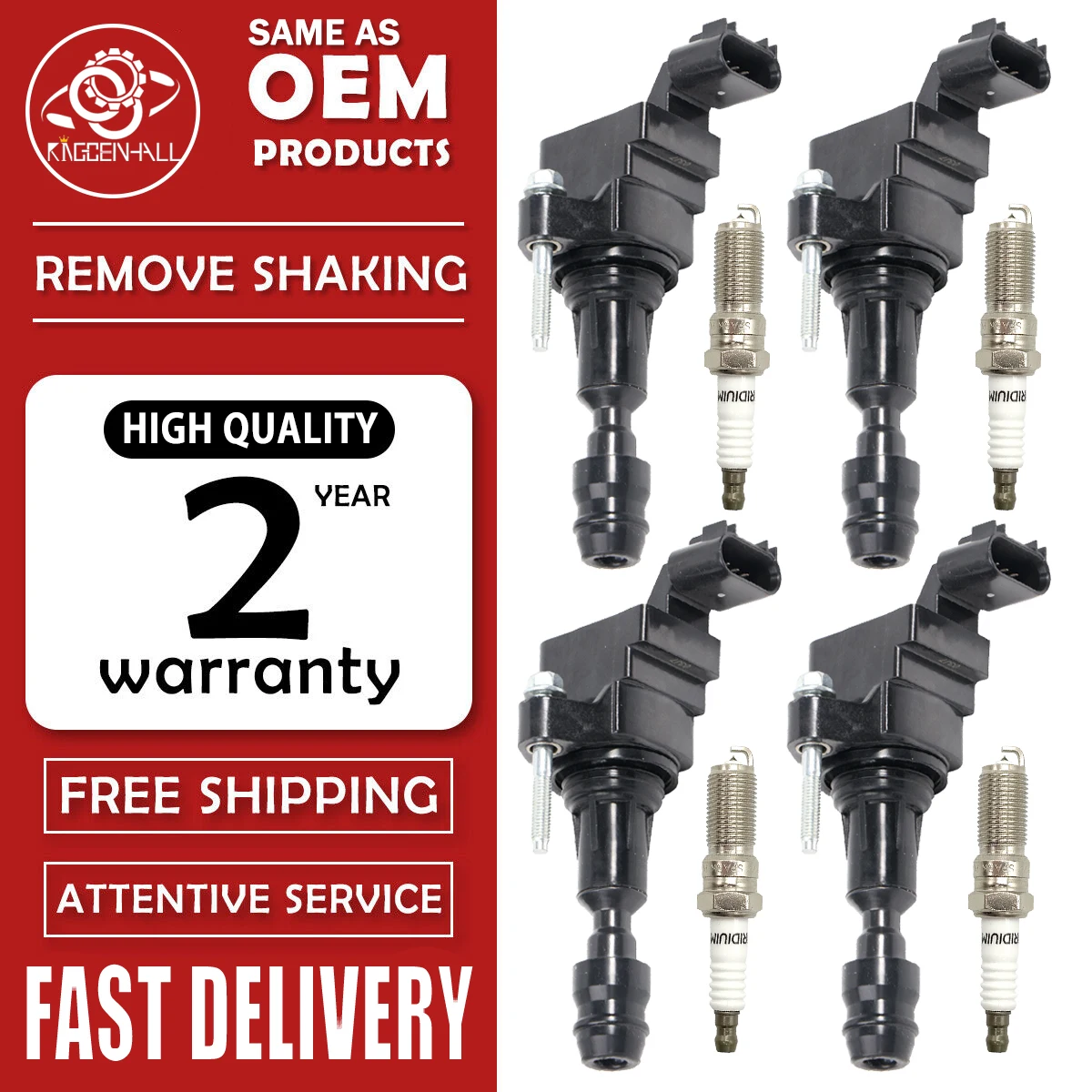 4Pcs Ignition Coil+Spark Plug 12578224 UF491 For Buick LaCrosse Regal Chevy Impala Malibu L4 2.0L 2.2L 12638824 1208089 1263115
4Pcs Ignition Coil+Spark Plug 12578224 UF491 For Buick LaCrosse Regal Chevy Impala Malibu L4 2.0L 2.2L 12638824 1208089 1263115