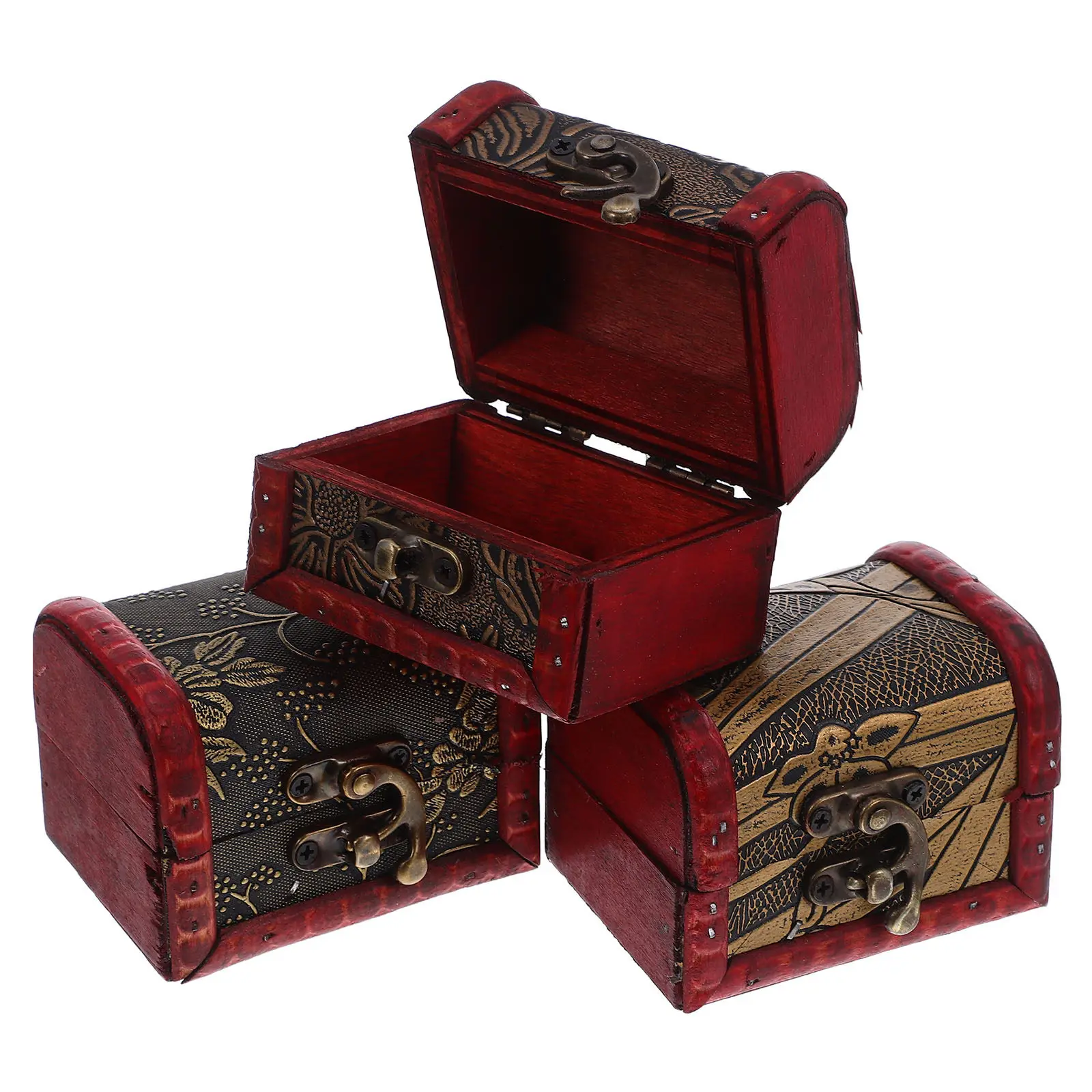 3Pcs Vintage Wooden Chest Box Retro Jewelry Storage Organizer Keepsake Treasure Chest for Rings Earrings Trinkets Coins
3Pcs Vintage Wooden Chest Box Retro Jewelry Storage Organizer Keepsake Treasure Chest for Rings Earrings Trinkets Coins