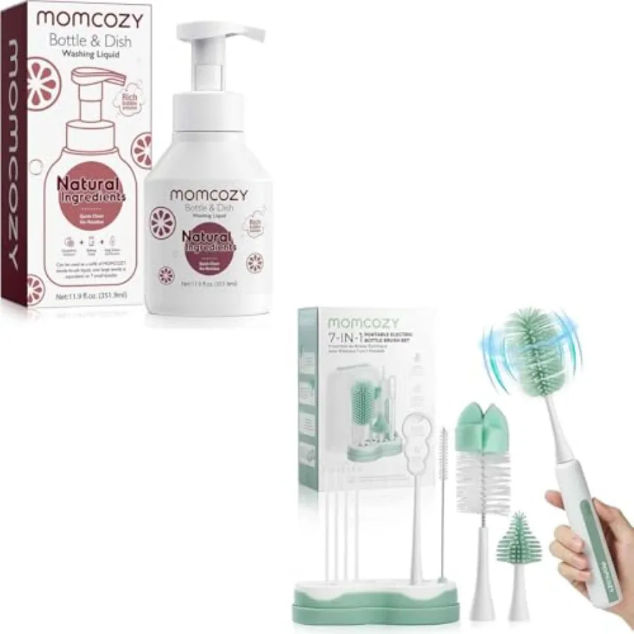 7-in-1 Electric Bottle Brush Cleaning Kit with Natural Cleaning Fluid Bundle Portable Baby Bottle Cleaner Set with Formula Mixe
7-in-1 Electric Bottle Brush Cleaning Kit with Natural Cleaning Fluid Bundle Portable Baby Bottle Cleaner Set with Formula Mixe