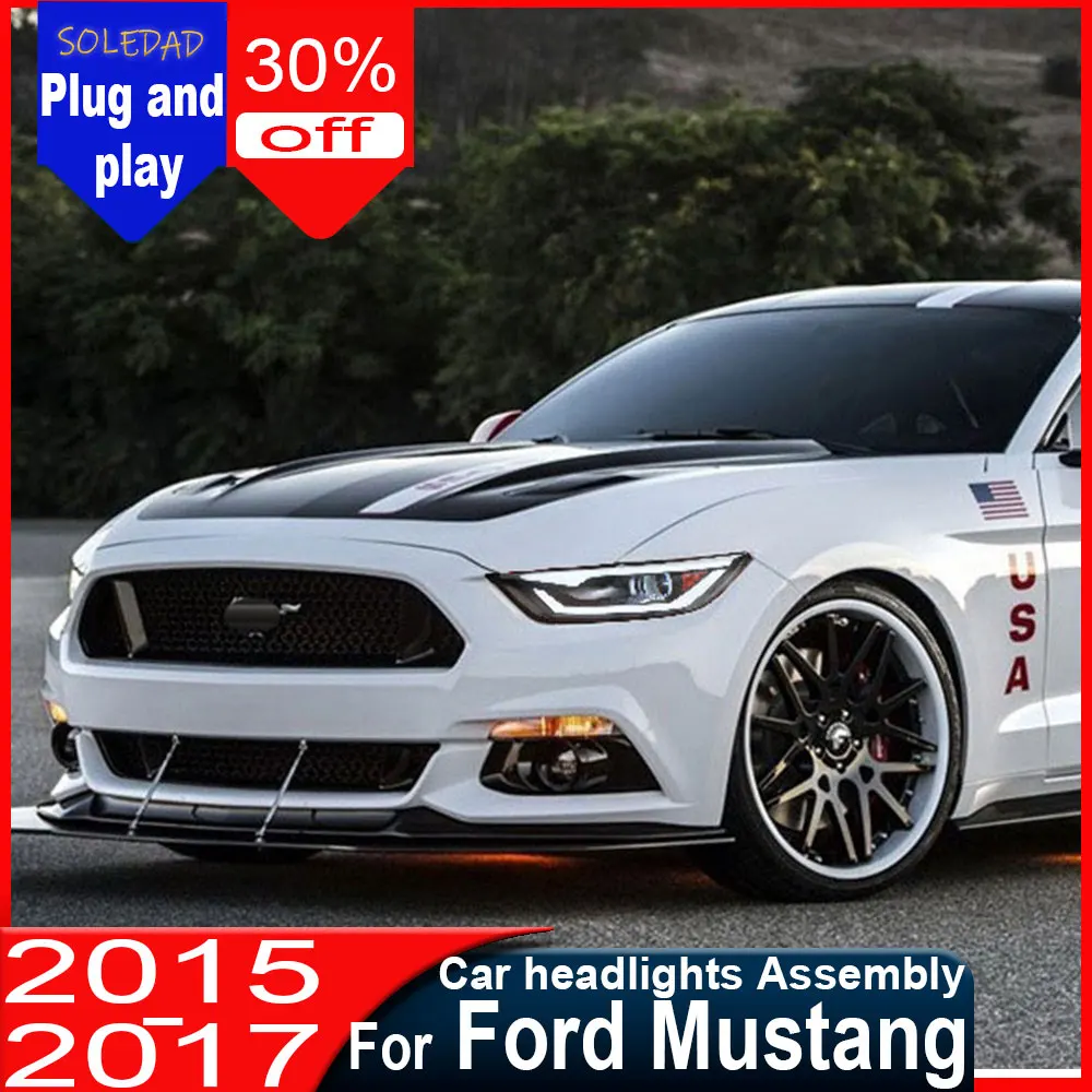 For Ford Mustang Headlight 2015 2016 2017 Modified to New DRL Dynamic Turn Signal LED Headlight Auto Accessories
For Ford Mustang Headlight 2015 2016 2017 Modified to New DRL Dynamic Turn Signal LED Headlight Auto Accessories
