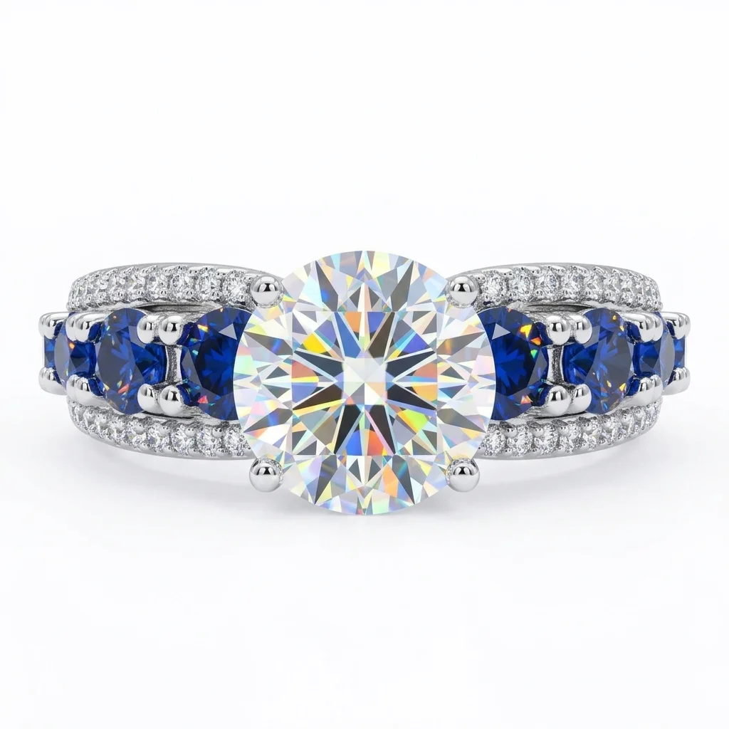 Vintage 3CT Round Moissanite Sapphire Ring S925 Silver D Color VVS1 Pave Setting Fashion Wedding Band For Women
Vintage 3CT Round Moissanite Sapphire Ring S925 Silver D Color VVS1 Pave Setting Fashion Wedding Band For Women