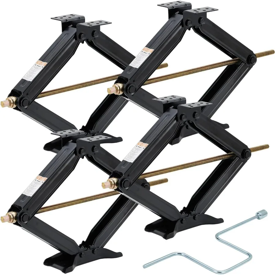 Set of 4 Heavy Duty 24 RV Stabilizer Jacks with Crank Handle and Drill Sockets 7500Lb Capacity for Travel Trailer Camper Black
Set of 4 Heavy Duty 24 RV Stabilizer Jacks with Crank Handle and Drill Sockets 7500Lb Capacity for Travel Trailer Camper Black