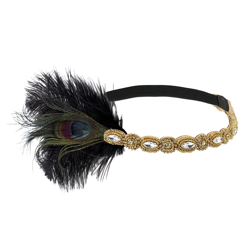 Retro Headbands Vintage Flapper Hair Accessory Charming Fascinator Golden Party Bride Elegant Lightweight Adult Fancy 
Retro Headbands Vintage Flapper Hair Accessory Charming Fascinator Golden Party Bride Elegant Lightweight Adult Fancy