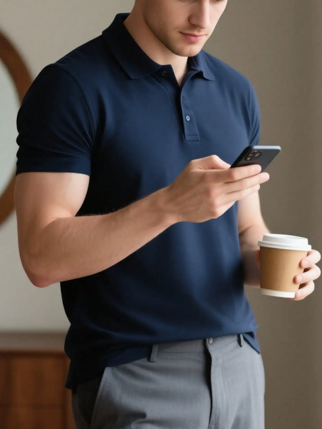 Men's Navy Blue Short Sleeve Polo Shirt - Quick Dry, Breathable, Casual & Business Wear
Men's Navy Blue Short Sleeve Polo Shirt - Quick Dry, Breathable, Casual & Business Wear