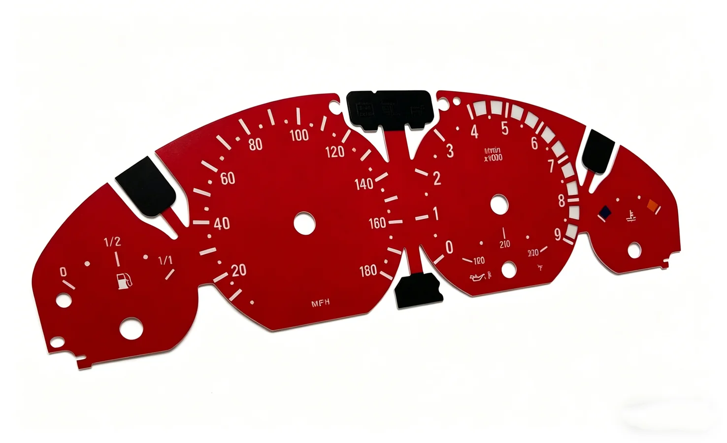 Custom Red Gauge Faces For BMW E46 M3 Petrol Cluster Counter Dial 180MPH Speedometer Dial Sticker Replacement
Custom Red Gauge Faces For BMW E46 M3 Petrol Cluster Counter Dial 180MPH Speedometer Dial Sticker Replacement