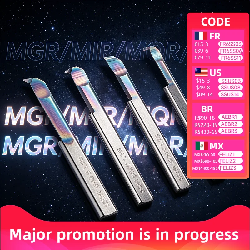 Small hole boring tool tungsten steel alloy MGR/MIR/MQR/MTR CNC shockproof inner hole boring bar micro small hole turning tool f
Small hole boring tool tungsten steel alloy MGR/MIR/MQR/MTR CNC shockproof inner hole boring bar micro small hole turning tool f