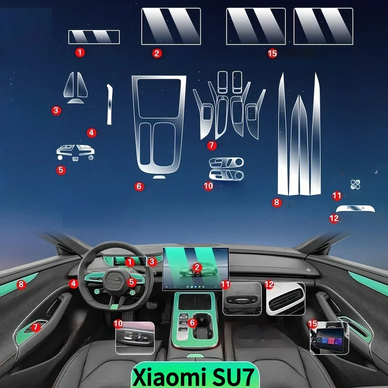 For Xiaomi SU7 interior protection Dashboard Multimedia GPS Navigation Transparent Scratch-Resistant Film Modification
For Xiaomi SU7 interior protection Dashboard Multimedia GPS Navigation Transparent Scratch-Resistant Film Modification