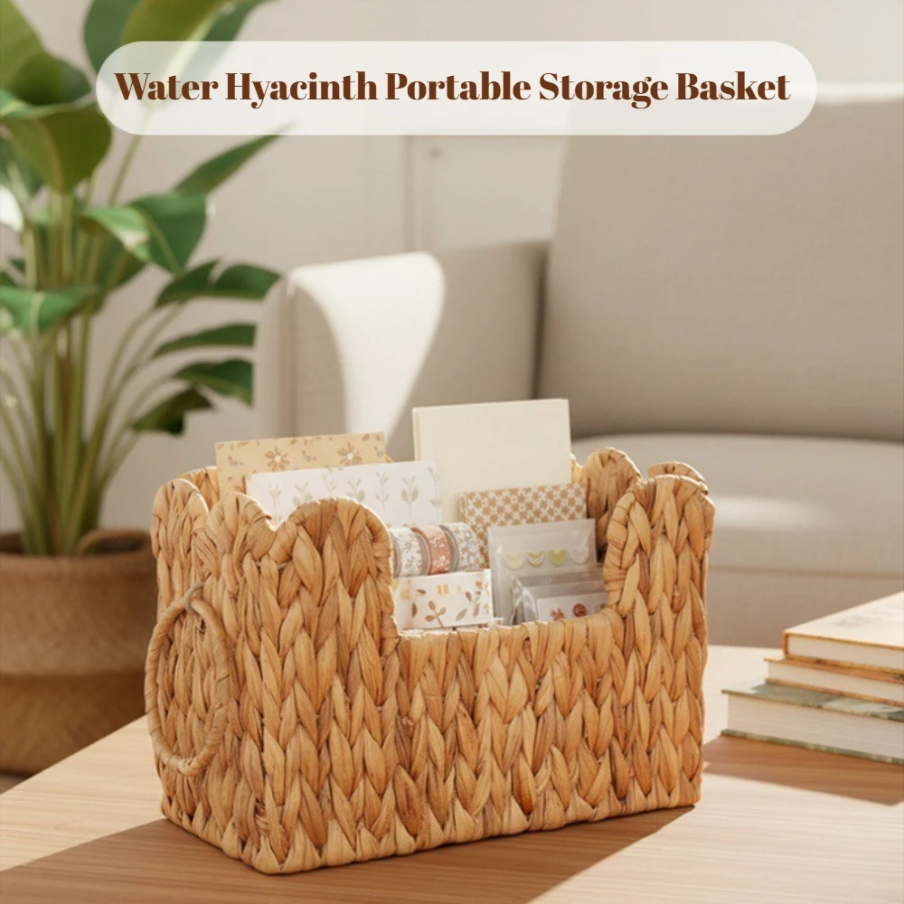 Плетеная корзина из голубого водяного гиацинта с ручкой – волнистая настенная или портативная настольная подставка для журналов и мелочей
Плетеная корзина из голубого водяного гиацинта с ручкой – волнистая настенная или портативная настольная подставка для журналов и мелочей