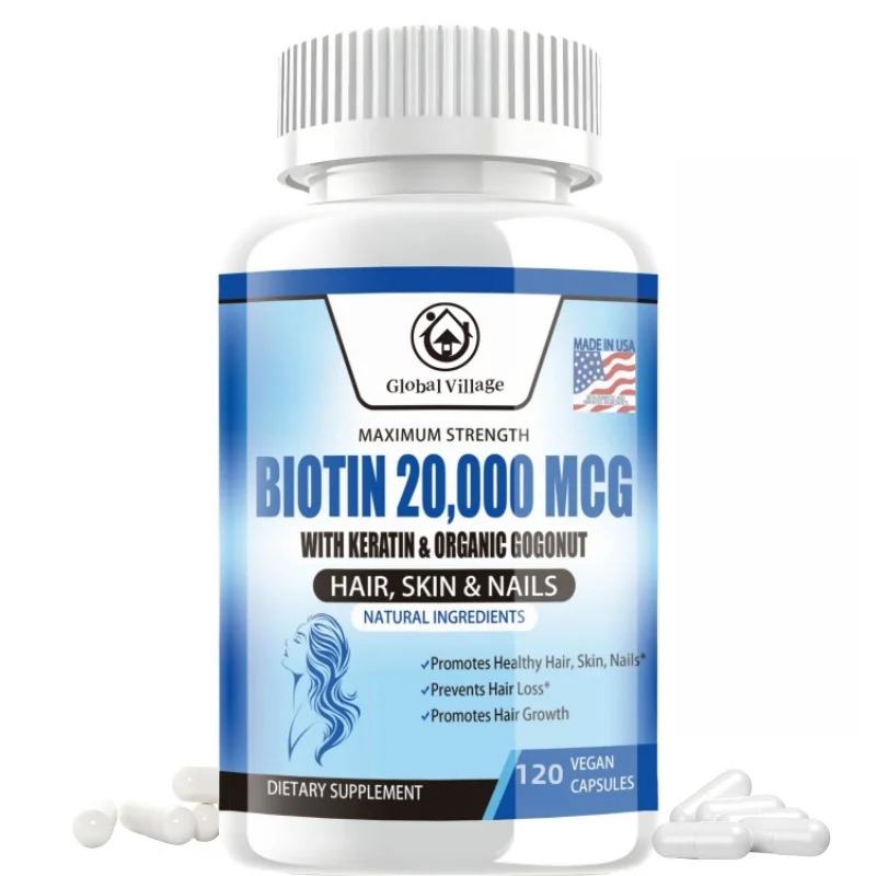 Vitamatic High Potency Biotin 20000 Mcg with Keratin 100mg Promote Healthy Hair Skin & Nails for Adults
Vitamatic High Potency Biotin 20000 Mcg with Keratin 100mg Promote Healthy Hair Skin & Nails for Adults