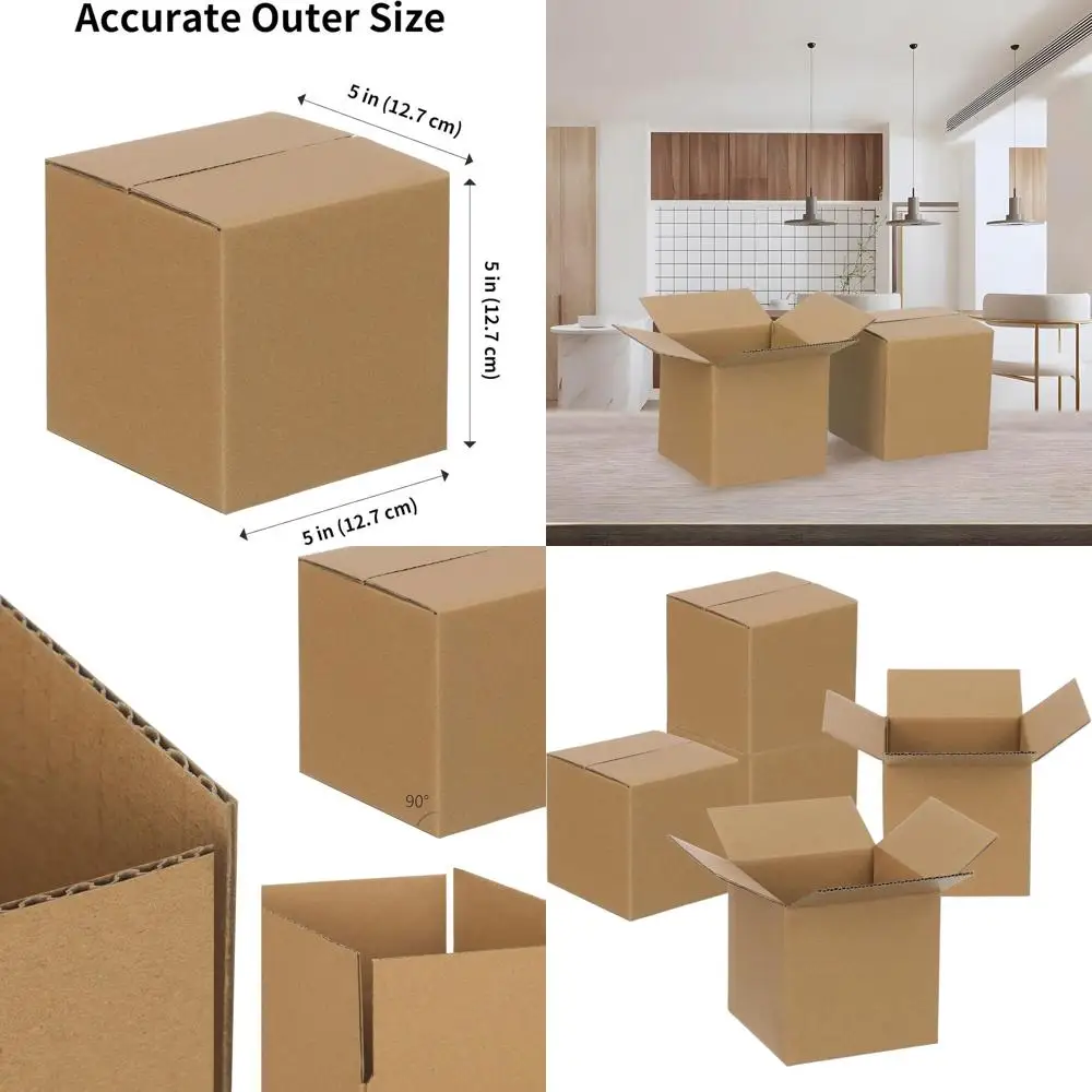100 штук картонных коробок для учебы и почтовых отправлений, 5x5x5 дюймов, коричневые
100 штук картонных коробок для учебы и почтовых отправлений, 5x5x5 дюймов, коричневые