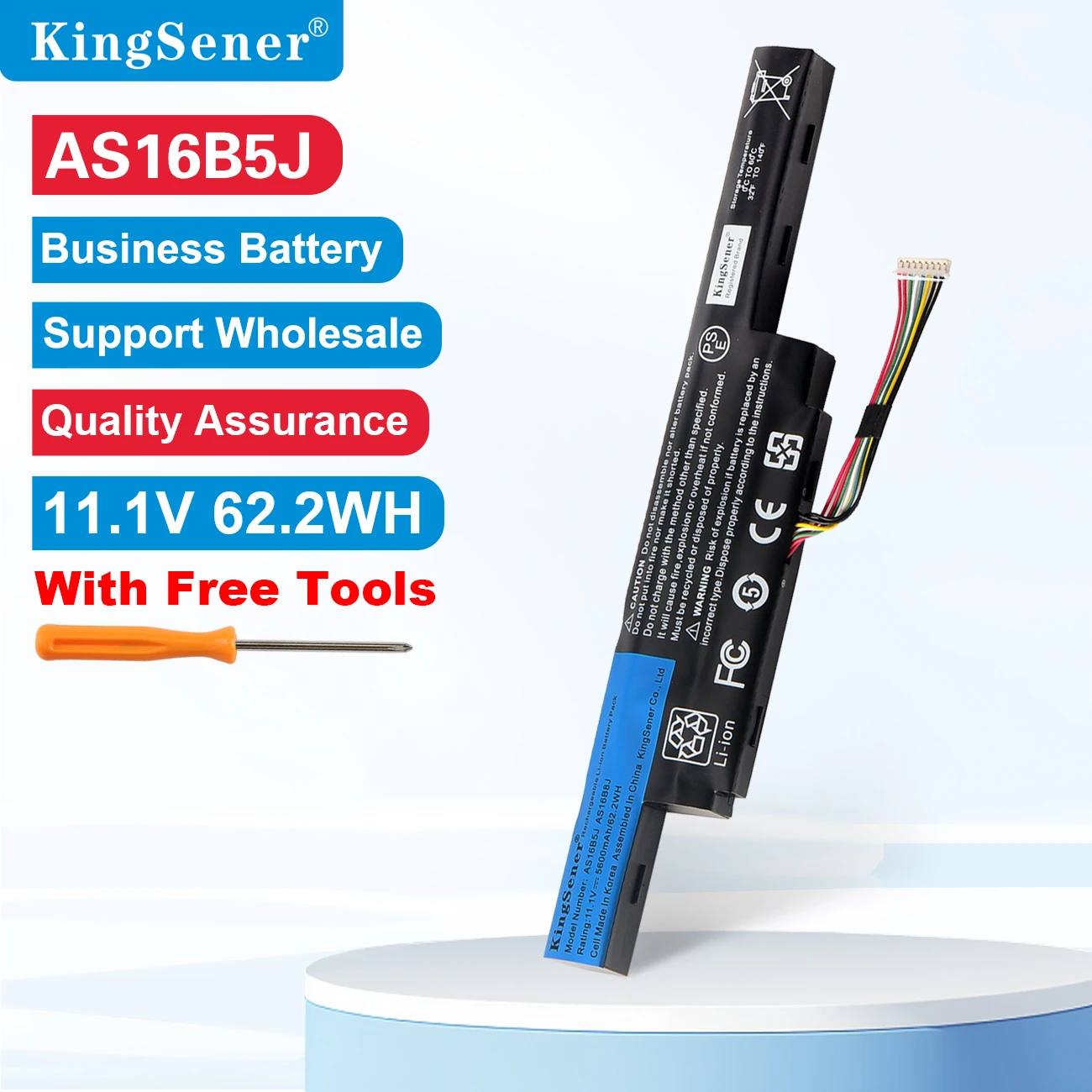 KingSener AS16B5J AS16B8J 5600 мАч Аккумулятор для ноутбука Acer Aspire E5-575G-53VG 3ICR19/66-2 Бесплатная гарантия 2 года
KingSener AS16B5J AS16B8J 5600 мАч Аккумулятор для ноутбука Acer Aspire E5-575G-53VG 3ICR19/66-2 Бесплатная гарантия 2 года