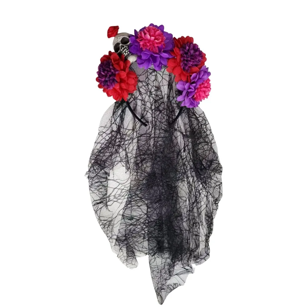 Artificial Flower Halloween Flower Headband Black Veil Lace Veil Halloween Skull Hair Hoop Lightweight Floral
Artificial Flower Halloween Flower Headband Black Veil Lace Veil Halloween Skull Hair Hoop Lightweight Floral