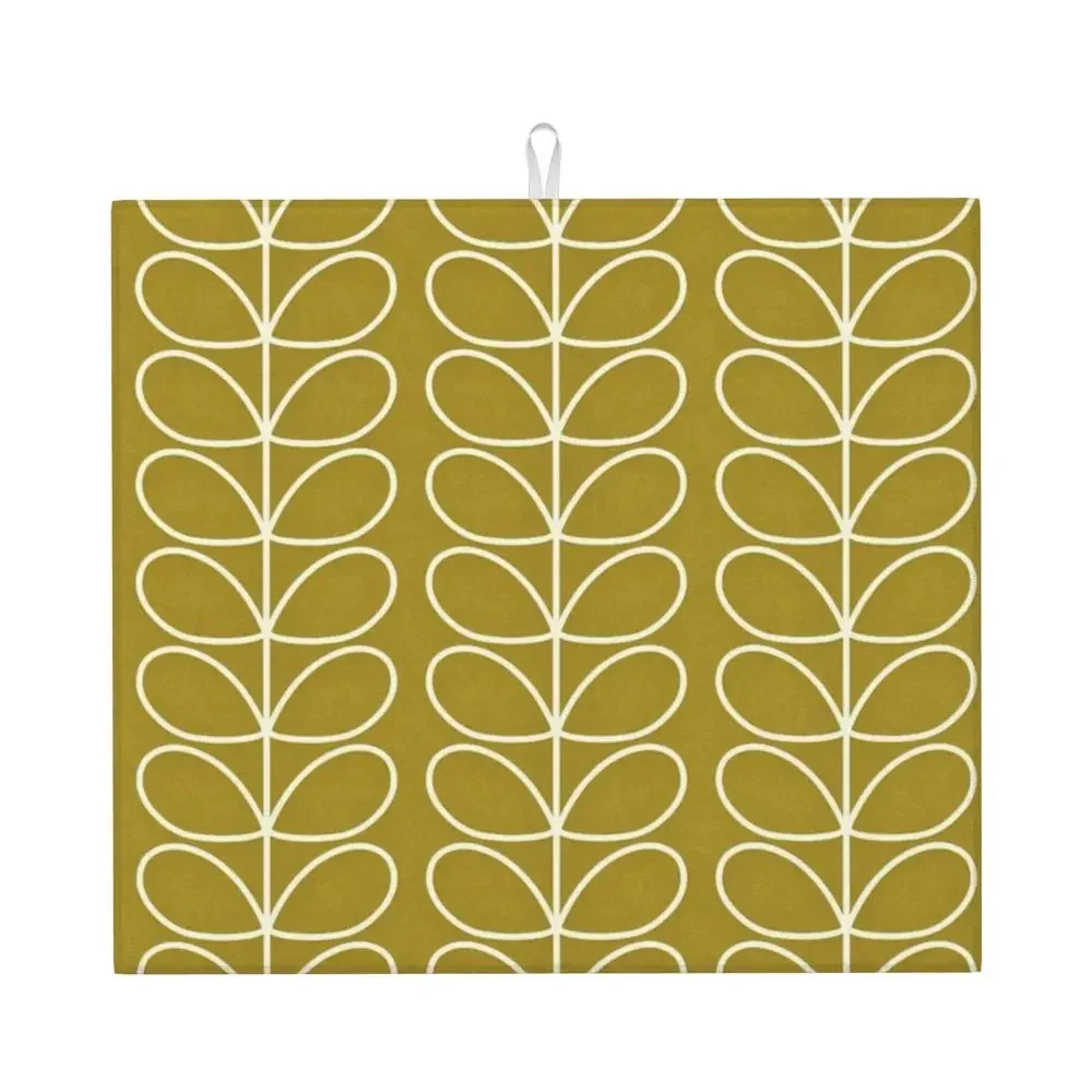 Custom Abstract Flowers Orla Kiely Dish Drying Mat for Kitchen Absorbent Quick Dry Scandinavian Style Microfiber Drainer Pads
Custom Abstract Flowers Orla Kiely Dish Drying Mat for Kitchen Absorbent Quick Dry Scandinavian Style Microfiber Drainer Pads