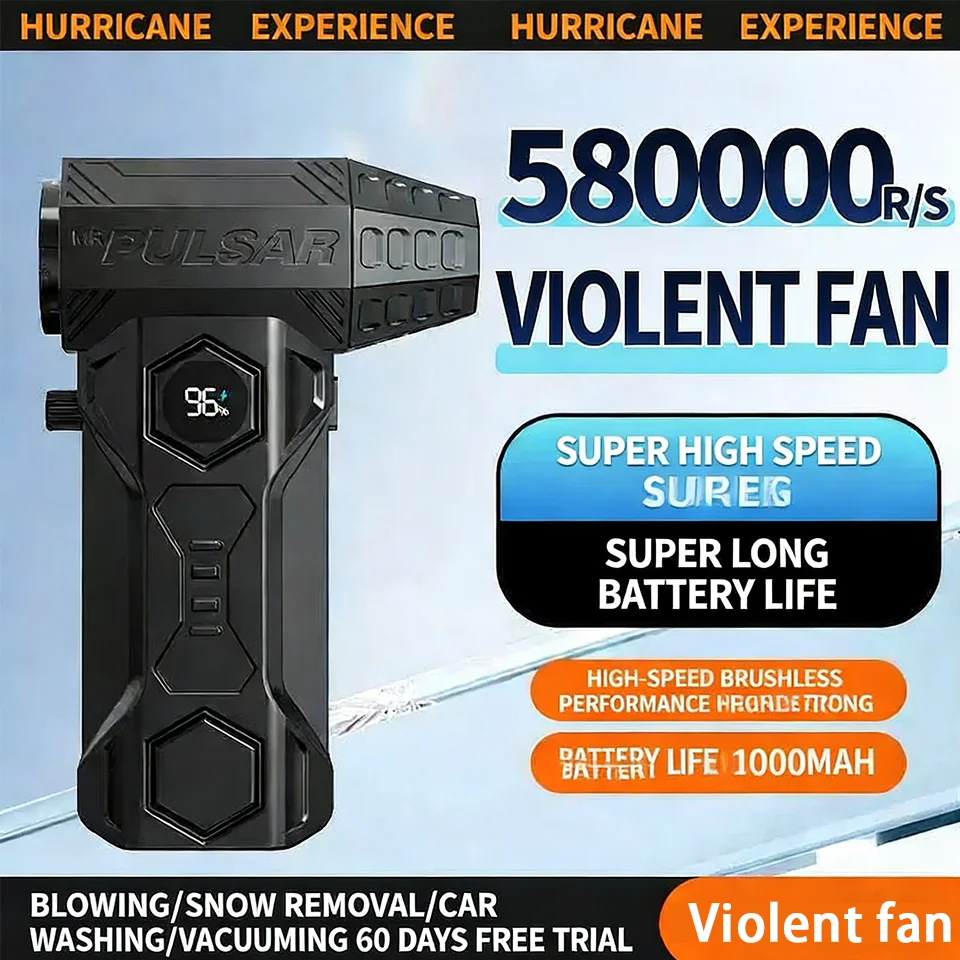 Violent Turbofan Mini light Camp Outdoor 580000 Rpm High-speed HandHeld Fan Vacuum Cleaner Consumption Display Air Vacuum Blower
Violent Turbofan Mini light Camp Outdoor 580000 Rpm High-speed HandHeld Fan Vacuum Cleaner Consumption Display Air Vacuum Blower