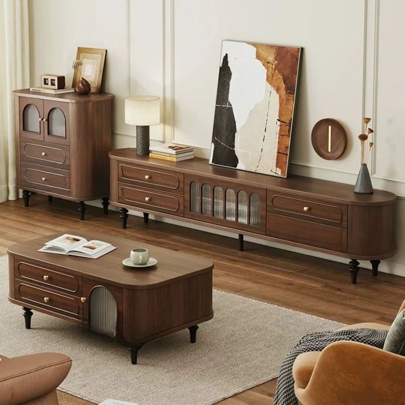 Medieval TV cabinet living room household American solid wood ecological board floor coffee table TV cabinet combination
Medieval TV cabinet living room household American solid wood ecological board floor coffee table TV cabinet combination