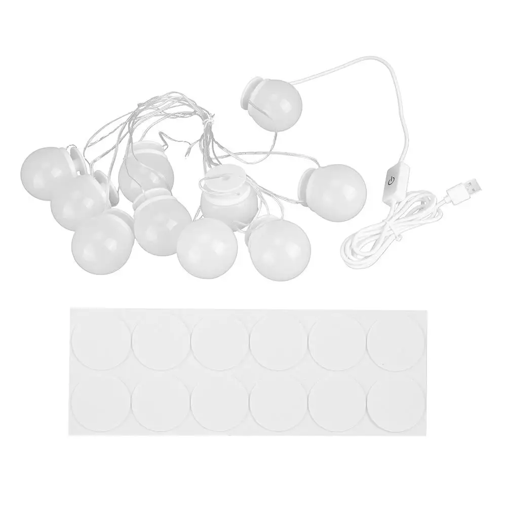 10-Bulb LED Makeup Mirror String Lights - Professional Wall Decor for daily Beauty & Makeup Application
10-Bulb LED Makeup Mirror String Lights - Professional Wall Decor for daily Beauty & Makeup Application
