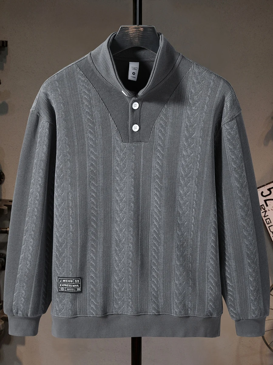 American Retro f High Collar Sweater Jaet Men's 2025 New Light Maturi Comfortable Texture Button Stand Collar Knitwear
American Retro f High Collar Sweater Jaet Men's 2025 New Light Maturi Comfortable Texture Button Stand Collar Knitwear