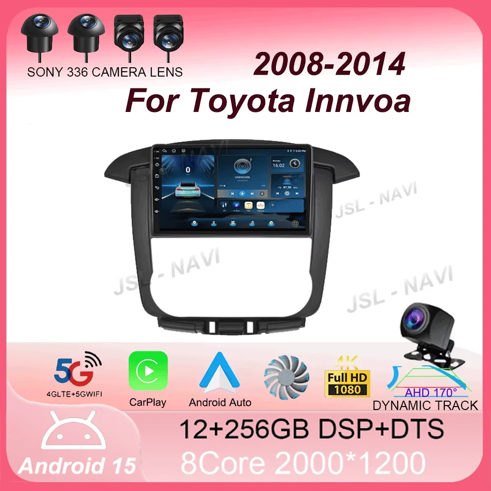 Car Radio Android 15 Wireless Carplay Auto For Toyota Innvoa 2008 - 2014 Navigation GPS Screen 4G+WIFI BT Head Unit No 2din DVD
Car Radio Android 15 Wireless Carplay Auto For Toyota Innvoa 2008 - 2014 Navigation GPS Screen 4G+WIFI BT Head Unit No 2din DVD