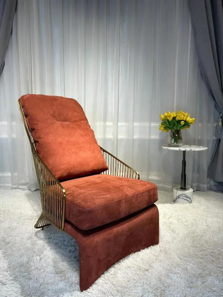 A Villa Club Sofa Chair Single Italian Minimalist Industrial Style Stainless Steel Light Luxury Leisure Chair
A Villa Club Sofa Chair Single Italian Minimalist Industrial Style Stainless Steel Light Luxury Leisure Chair